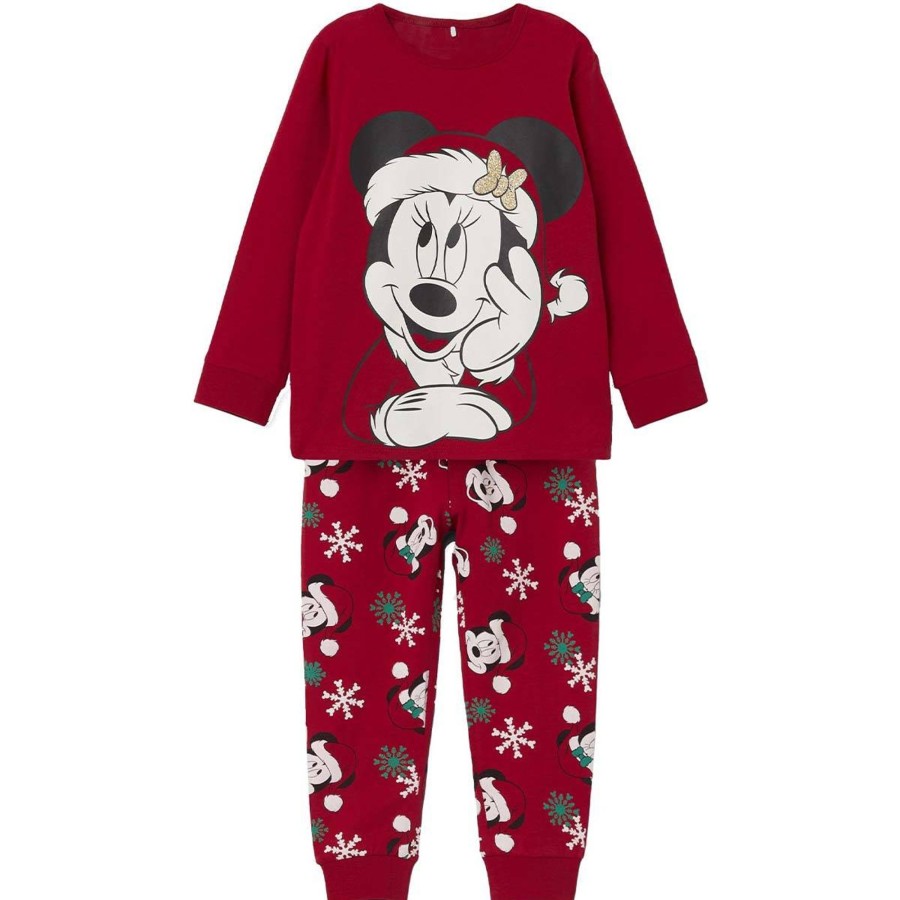 Barneklaer Name It | Name It Orinis Minnie Mus Julepyjamas Til Barn, Jester Red