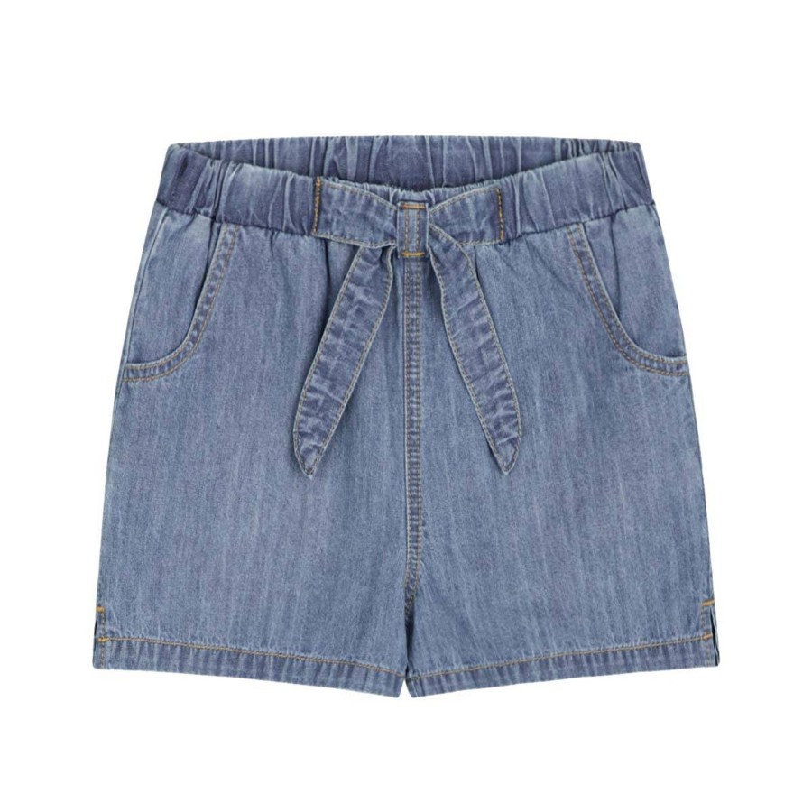 Barneklaer Hust&Claire | Hust & Claire Hannan Shorts Til Barn, Washed Denim