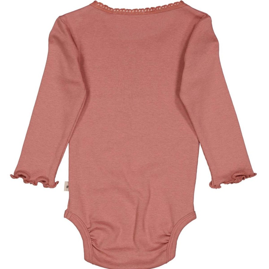 Barneklaer Wheat | Wheat Rib Lace Body, Old Rose