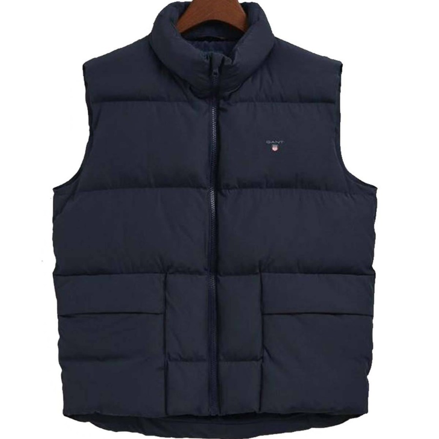 Yttertoy Og Sko Gant | Gant Puffer Vest Til Barn Og Ungdom, Evening Blue