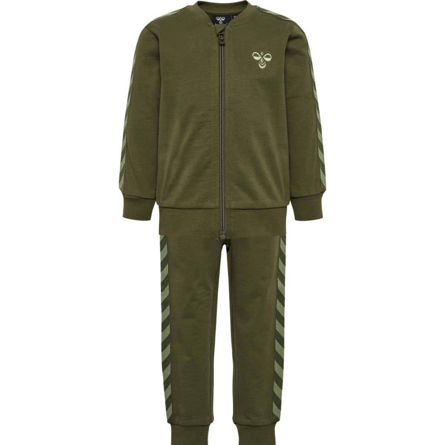 Barneklaer Hummel | Hummel Bille Joggedress Sett Til Barn, Olive Night