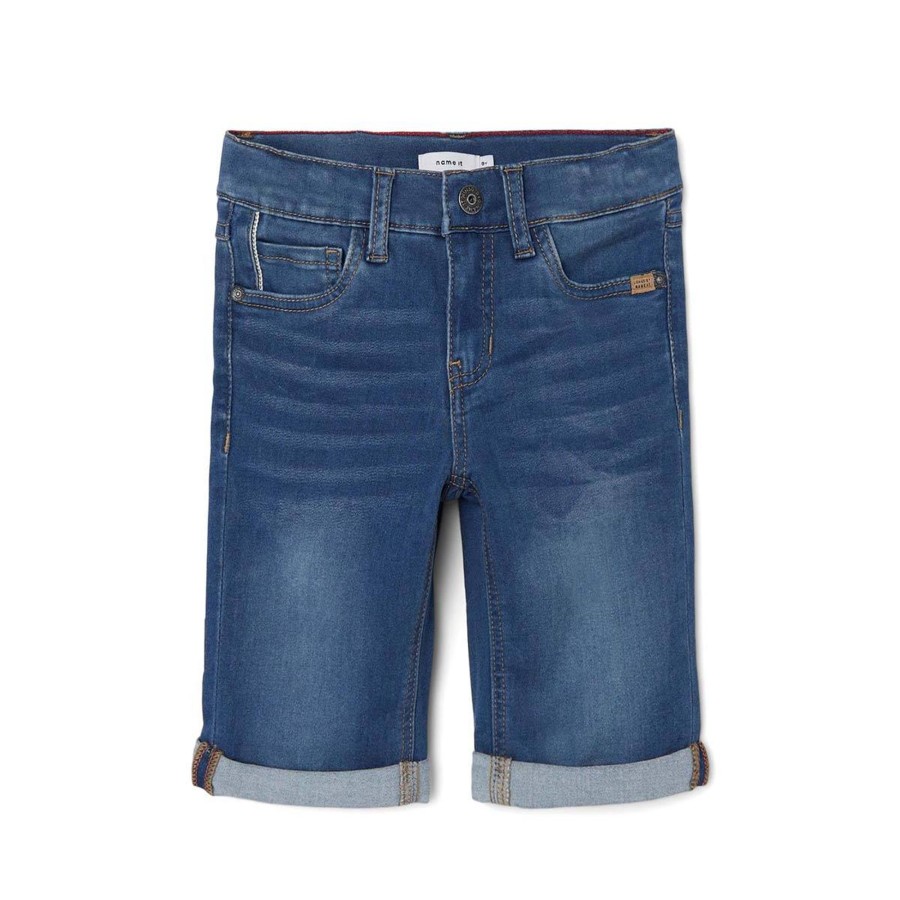 Barneklaer Name It | Name It Theo X-Slim Denim Shorts Til Barn, Medium Blue Denim