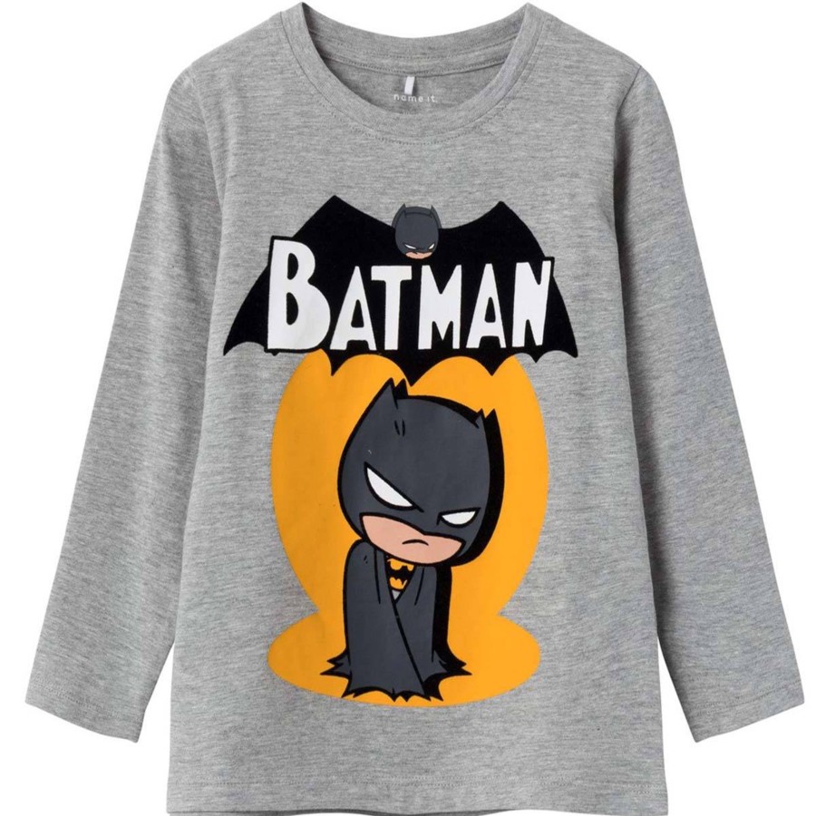 Barneklaer Name It | Name It Skylar Batman Genser Til Smabarn, Grey Melange