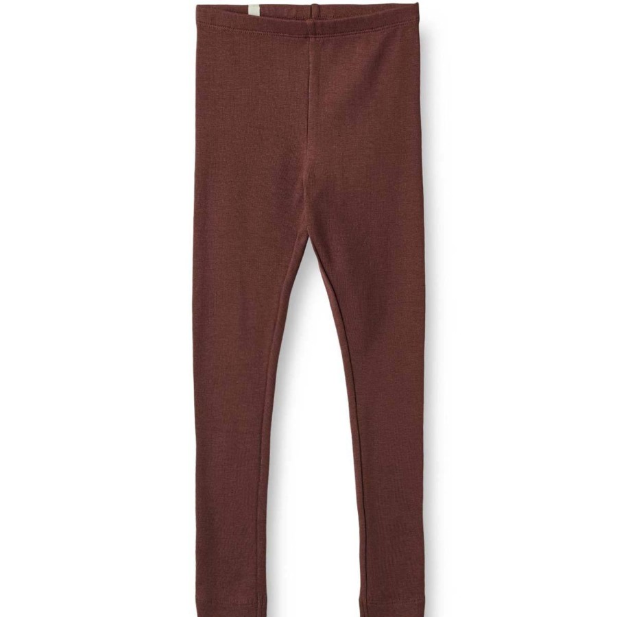 Barneklaer Wheat | Wheat Maddy Ribb Leggings Til Barn, Aubergine