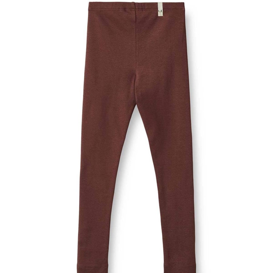 Barneklaer Wheat | Wheat Maddy Ribb Leggings Til Barn, Aubergine