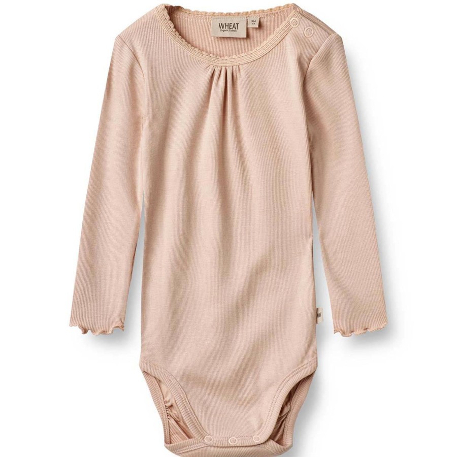 Barneklaer Wheat | Wheat Lotta Rib Lace Body, Rose Dust