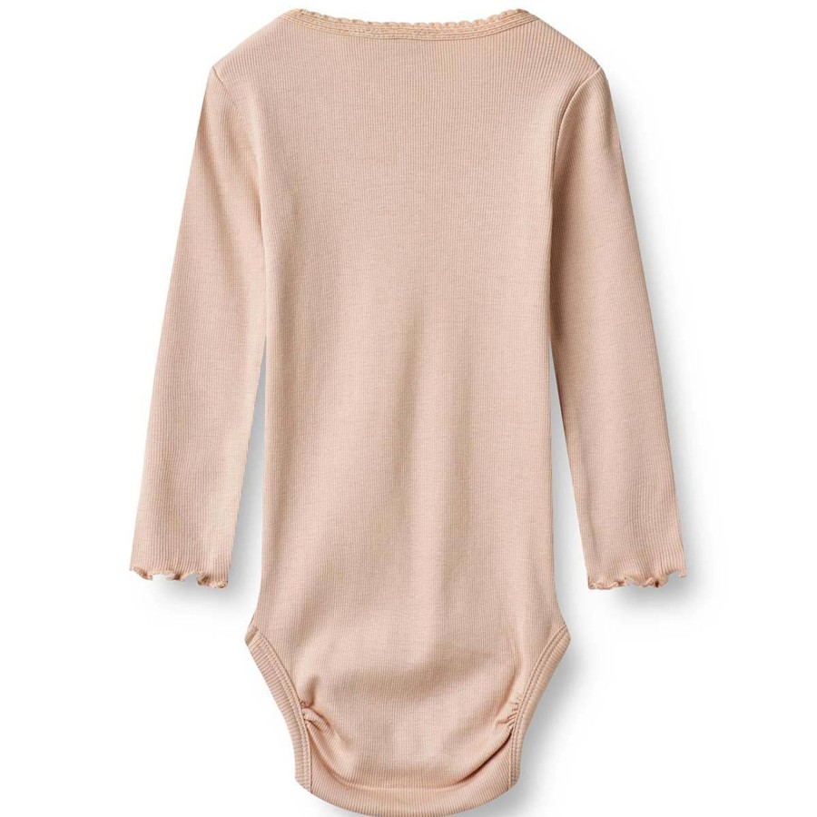 Barneklaer Wheat | Wheat Lotta Rib Lace Body, Rose Dust