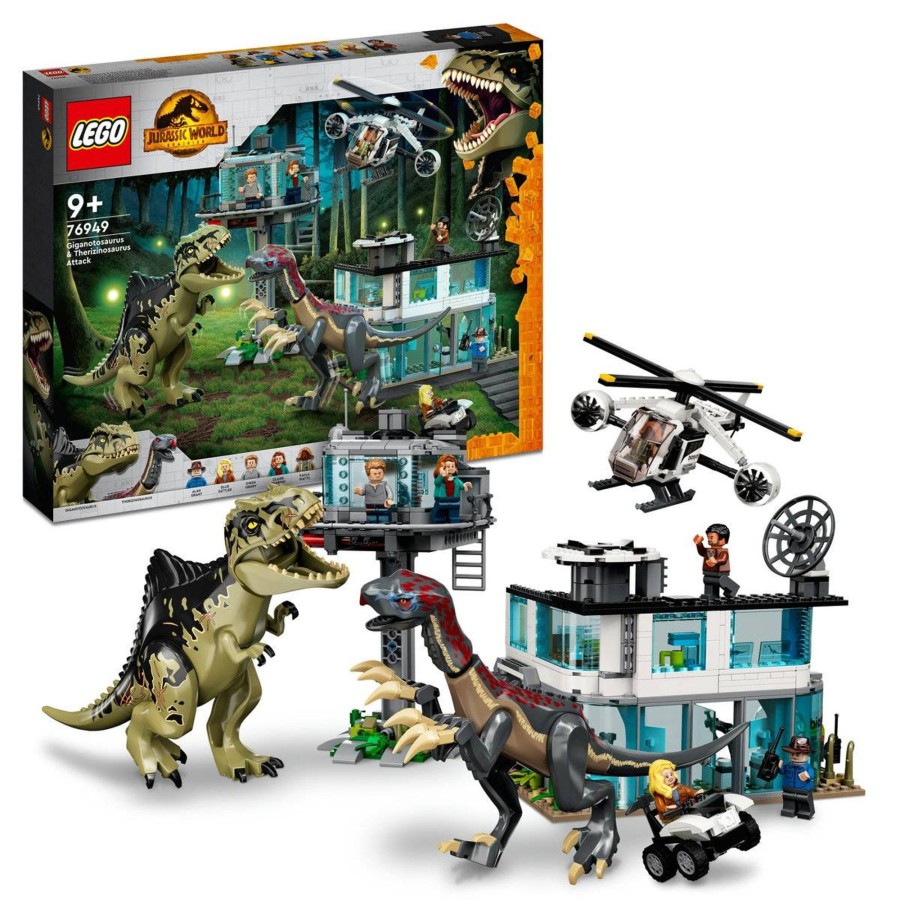 Leker LEGO | Lego Giganotosaurus Og Therizinosaurus Angriper 9 Ar+