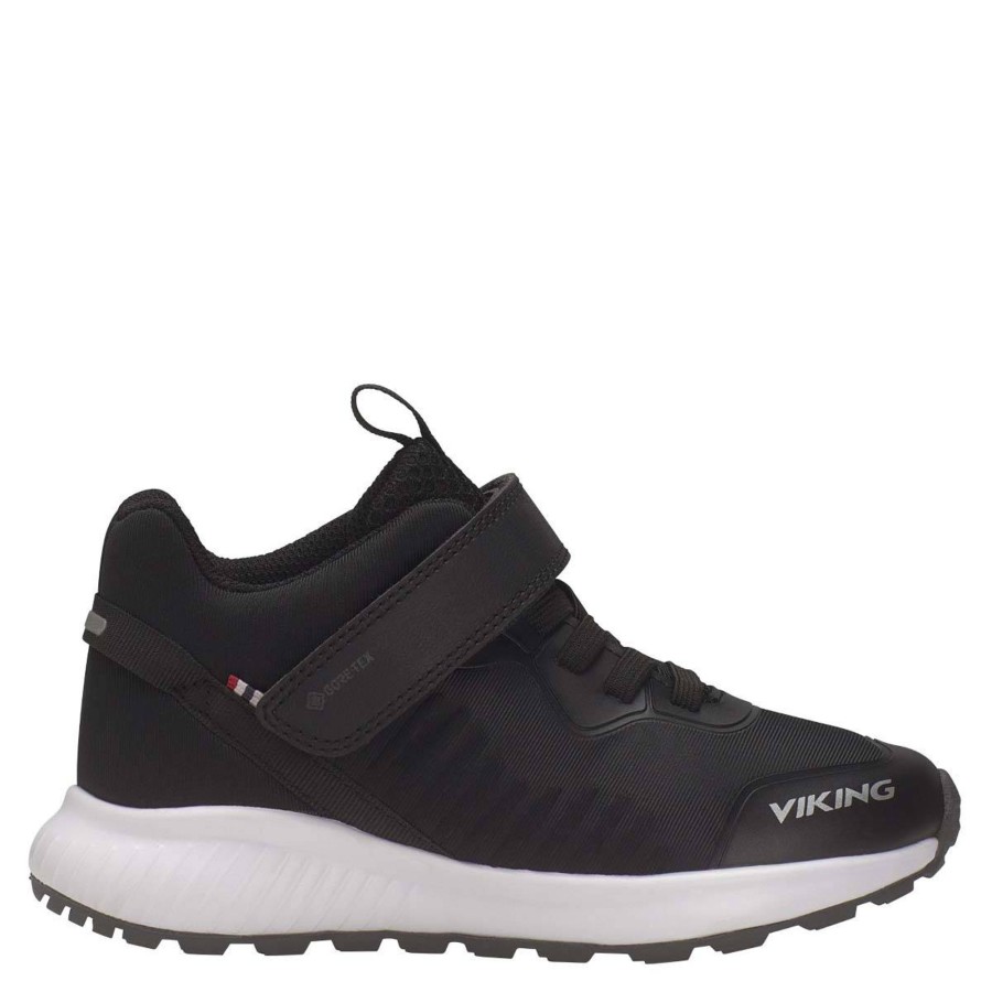 Yttertoy Og Sko Viking | Viking Aery Tau Mid Gore-Tex Overgangssko Til Barn, Black