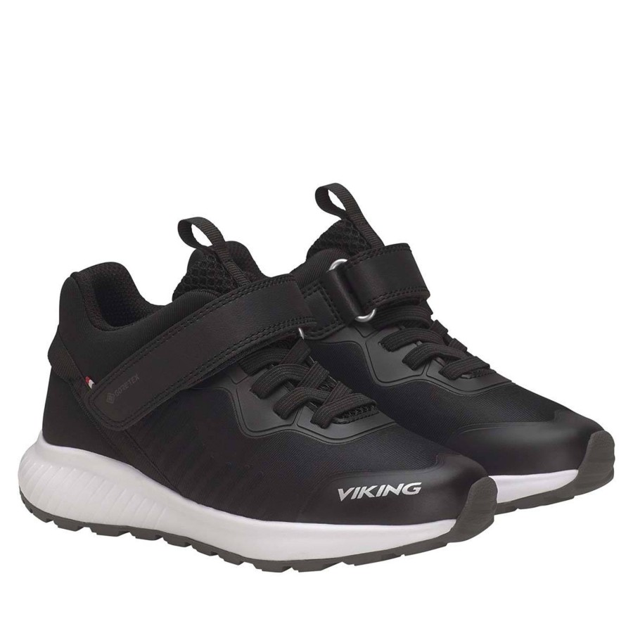 Yttertoy Og Sko Viking | Viking Aery Tau Mid Gore-Tex Overgangssko Til Barn, Black