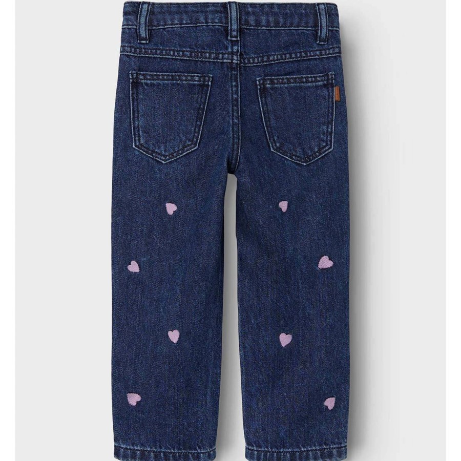 Barneklaer Name It | Name It Rose 8141 Jeans Til Smabarn, Dark Blue Denim