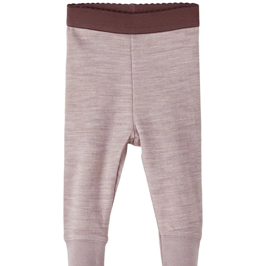 Barneklaer Name It | Name It Wuppo Leggings I Ull/Bomull Smabarn, Sphinx