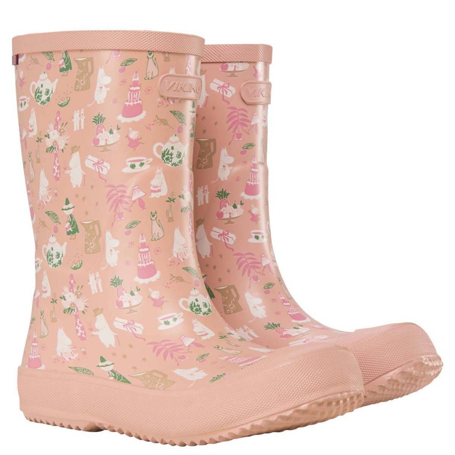 Yttertoy Og Sko Viking | Viking Indie Active Moomin Gummistovler, Light Pink