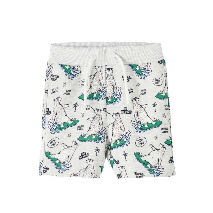 Barneklaer Name It | Name It Jesse Shorts Til Smabarn, Light Grey Melange