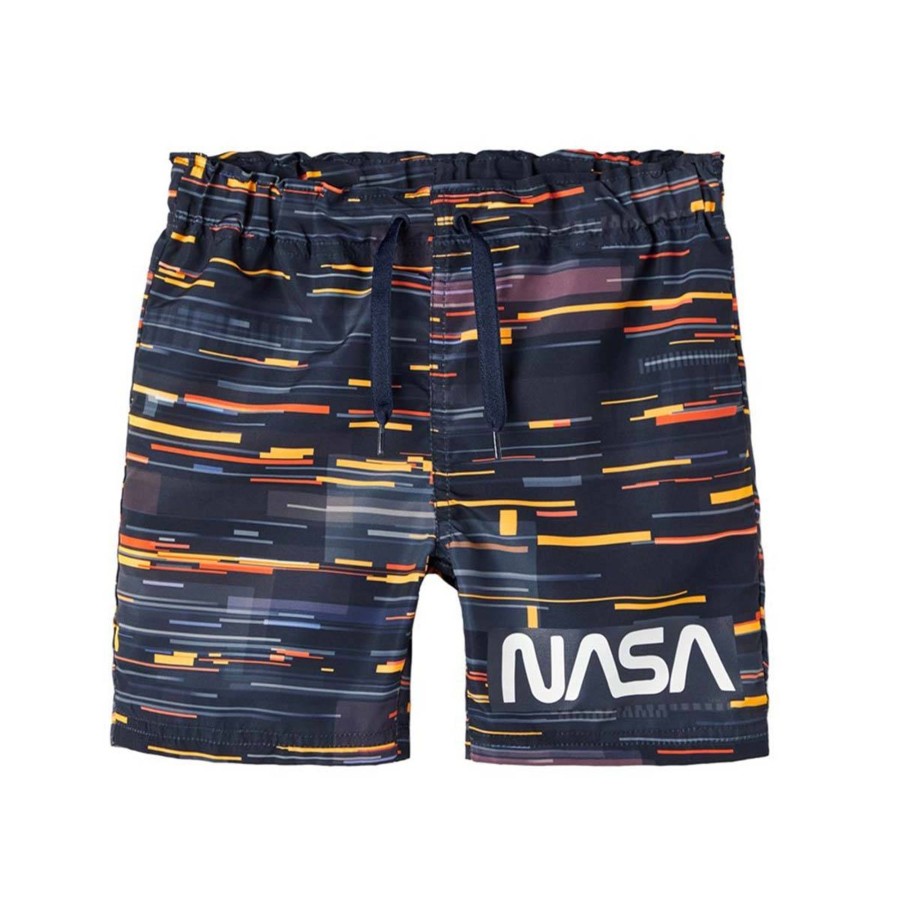 Barneklaer Name It | Name It Marlo Nasa Badeshorts Til Barn, Dark Sapphire