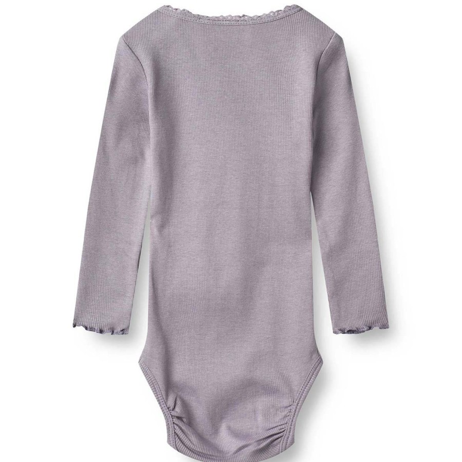 Barneklaer Wheat | Wheat Lotta Rib Lace Body, Lavender