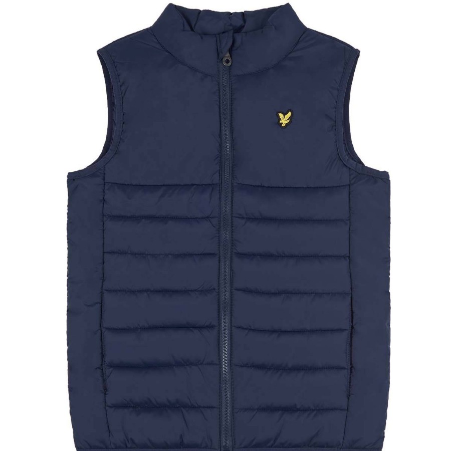 Yttertoy Og Sko Lyle & Scott | Lyle & Scott Gilet Lett Boblevest Teen, Navy Blazer