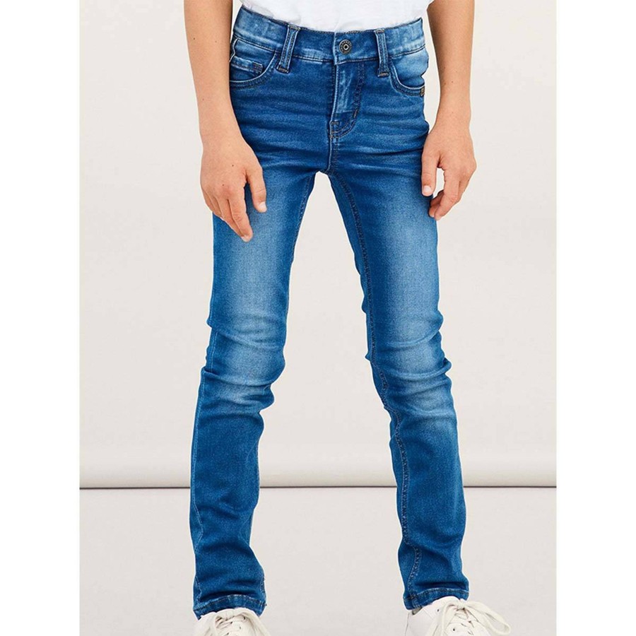 Barneklaer Name It | Name It Theo 1507 X-Slim Jeans Til Barn, Medium Blue