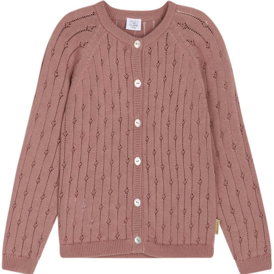 Barneklaer Hust&Claire | Hust & Claire Cleo Cardigan Til Baby Og Barn, Ash Rose