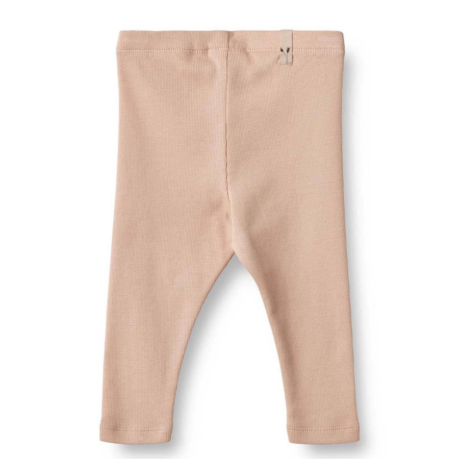 Barneklaer Wheat | Wheat Maddy Ribb Leggings Til Baby, Rose Dust