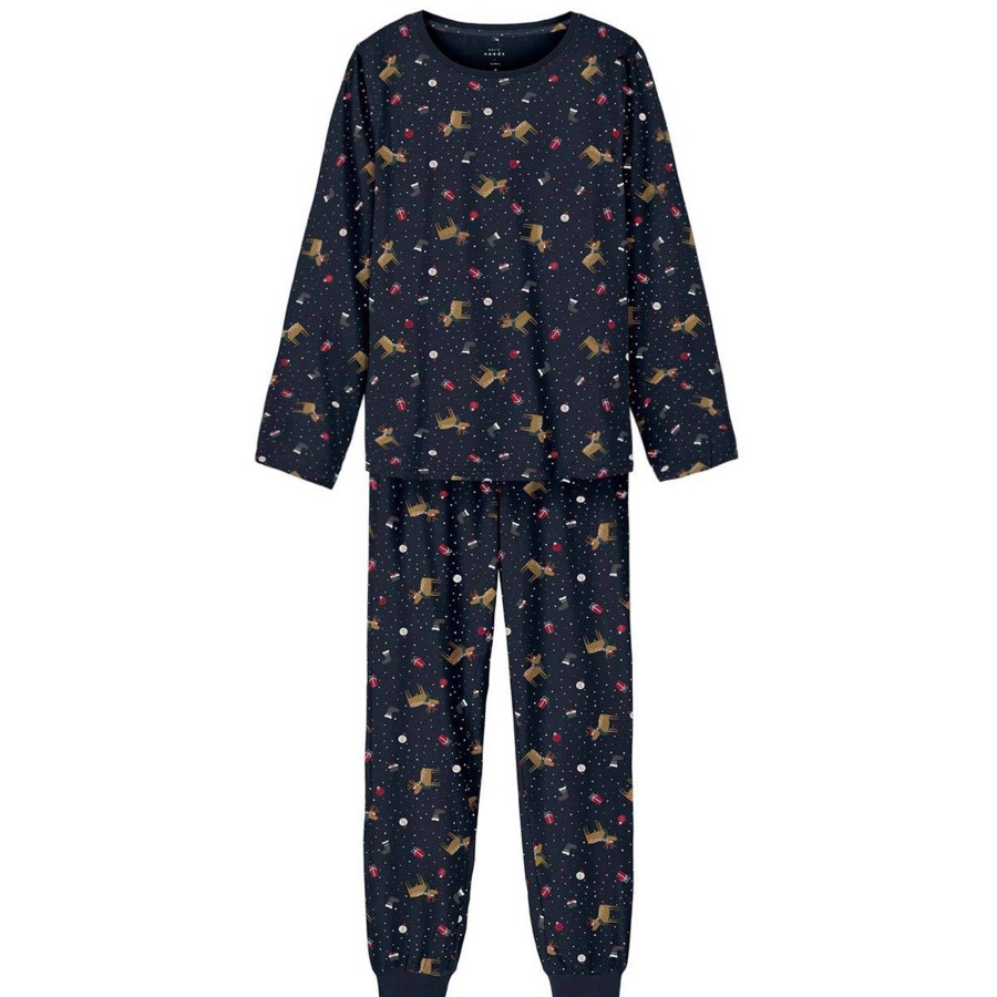 Barneklaer Name It | Name It Vismas Julepyjamas Til Smabarn, Dark Sapphire