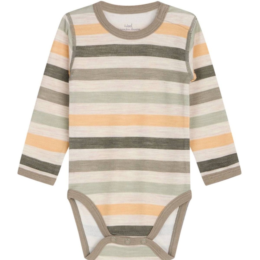 Ull/Superundertoy Hust&Claire ull | Hust & Claire Body I Ull/Bambus Med Striper, Khaki