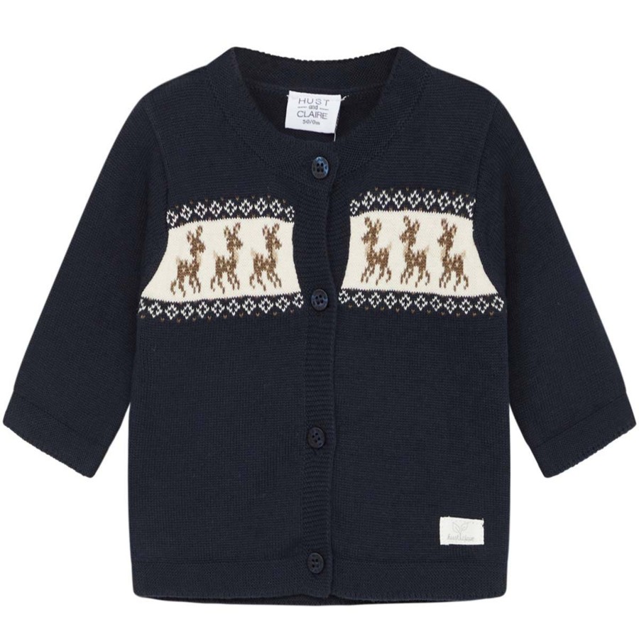 Barneklaer Hust&Claire | Hust & Claire Cello Cardigan Til Baby, Navy