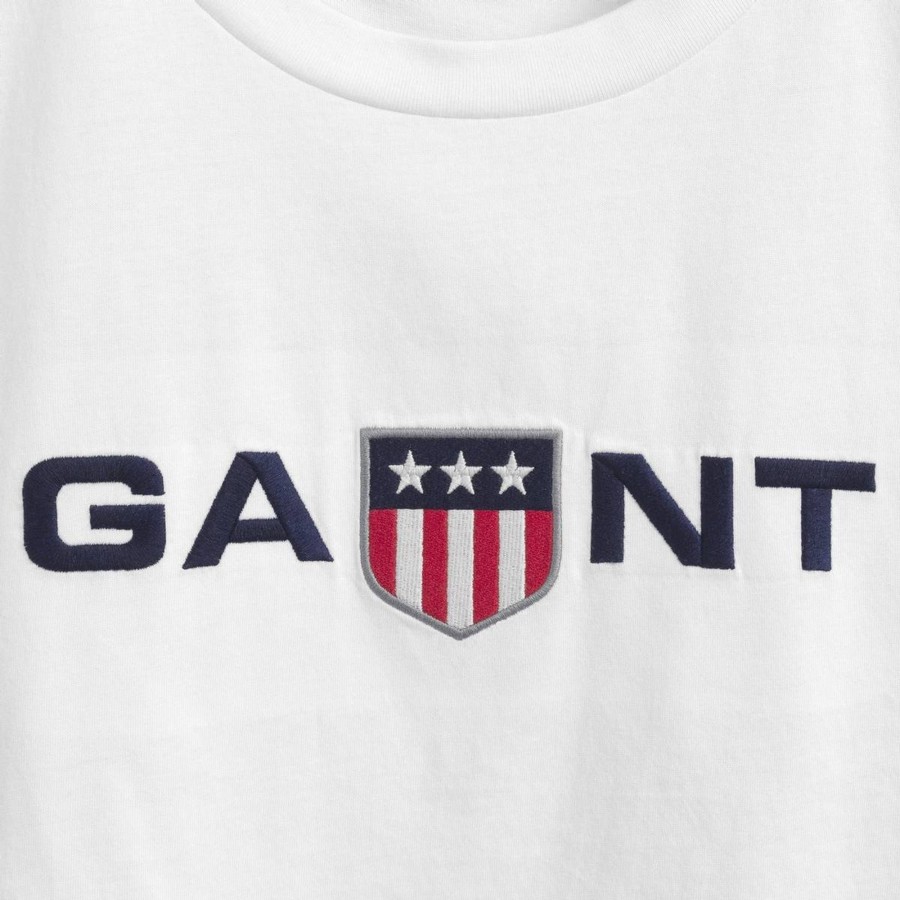 Barneklaer Gant | Gant Cropped Shield T-Skjorte, White