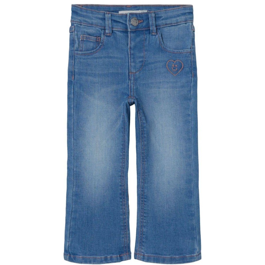 Barneklaer Name It | Name It Boot Jeans 3166-Mt Til Smabarn, Medium Blue Denim