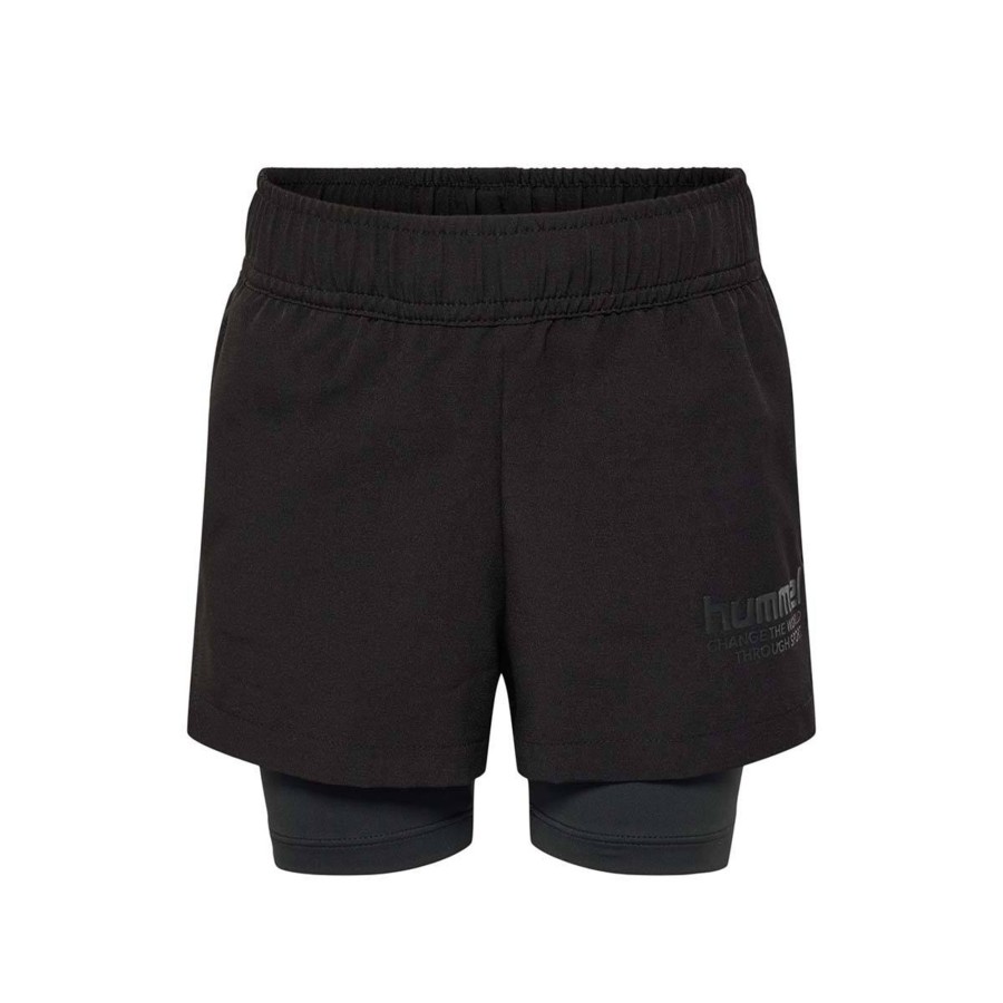 Barneklaer Hummel | Hummel Pure 2-I-1 Treningsshorts Til Barn, Black