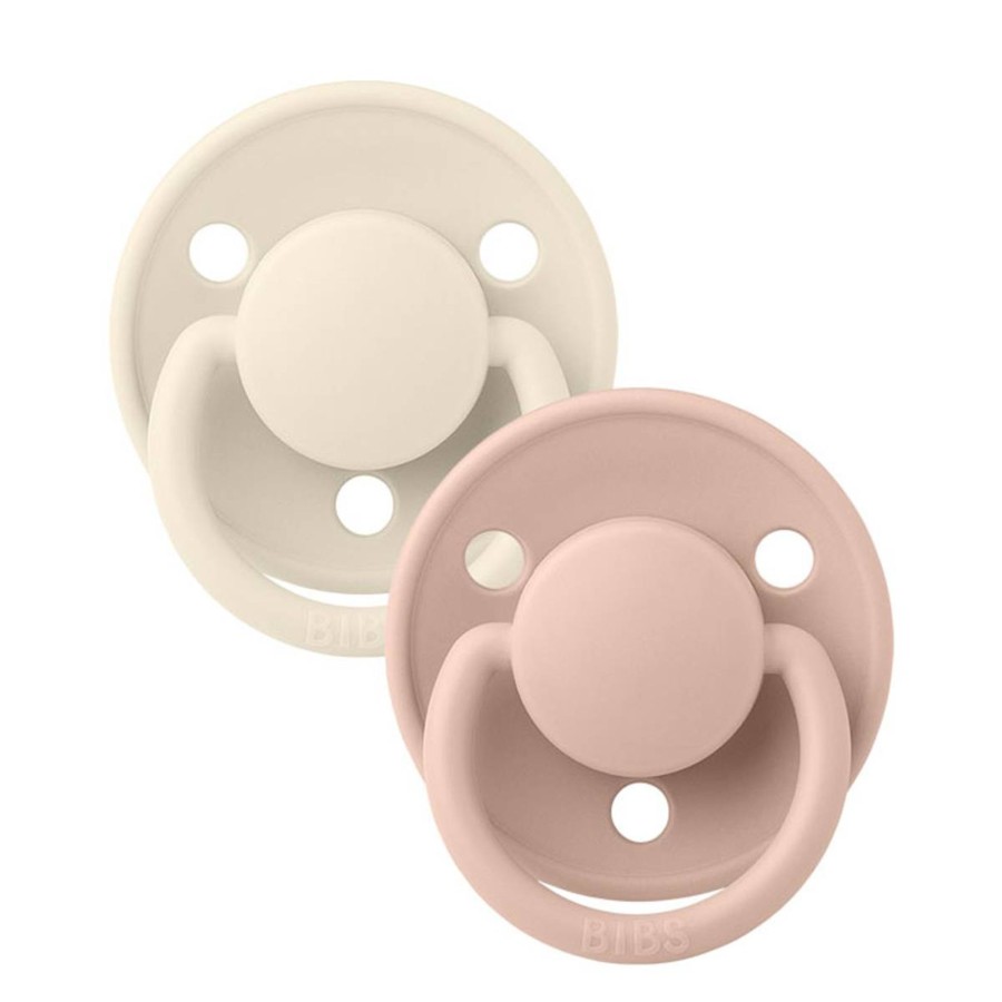 Accessories Bibs | Bibs 2 Pack De Lux Silikon Smokker, Ivory/Blush