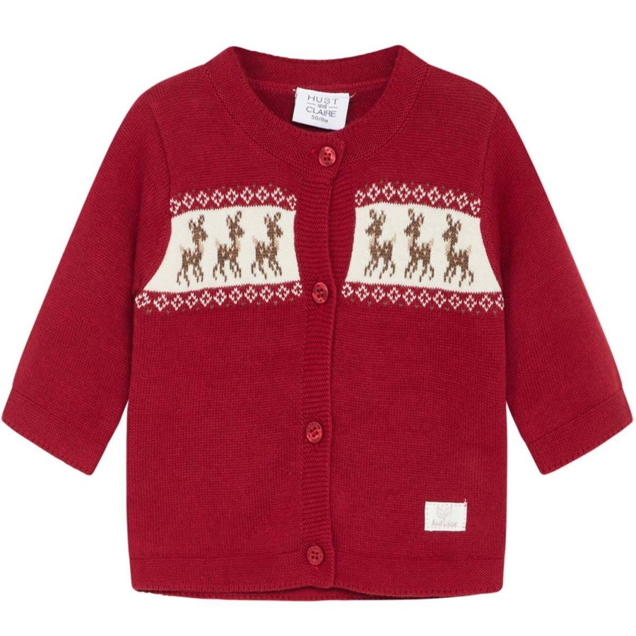 Barneklaer Hust&Claire | Hust & Claire Cello Cardigan Til Baby, Teaberry