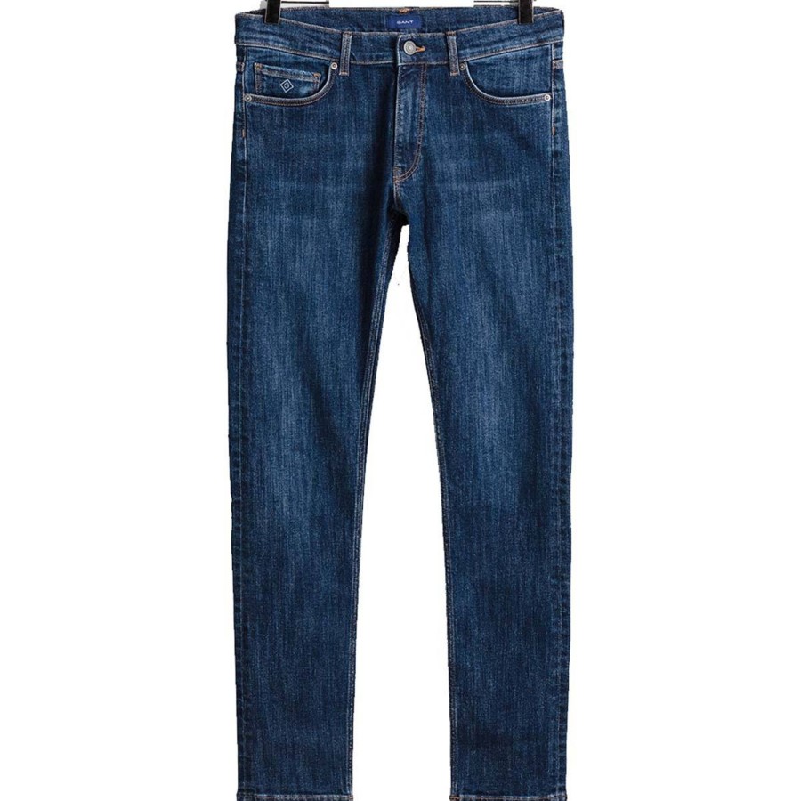 Barneklaer Gant | Gant Slim Jeans Til Barn Og Ungdom, Dark Blue