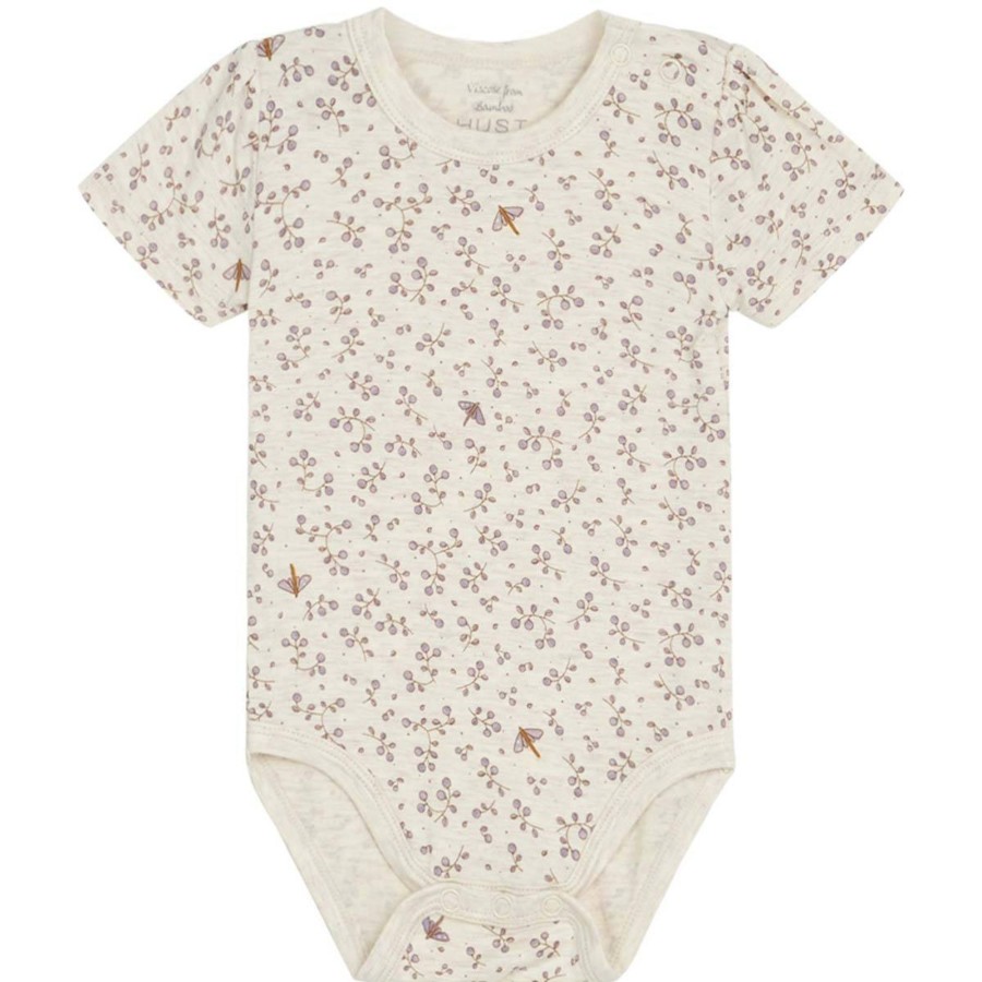 Barneklaer Hust&Claire bambus | Hust & Claire Bonnie Kortermet Body I Bambus, Wheat Mel.