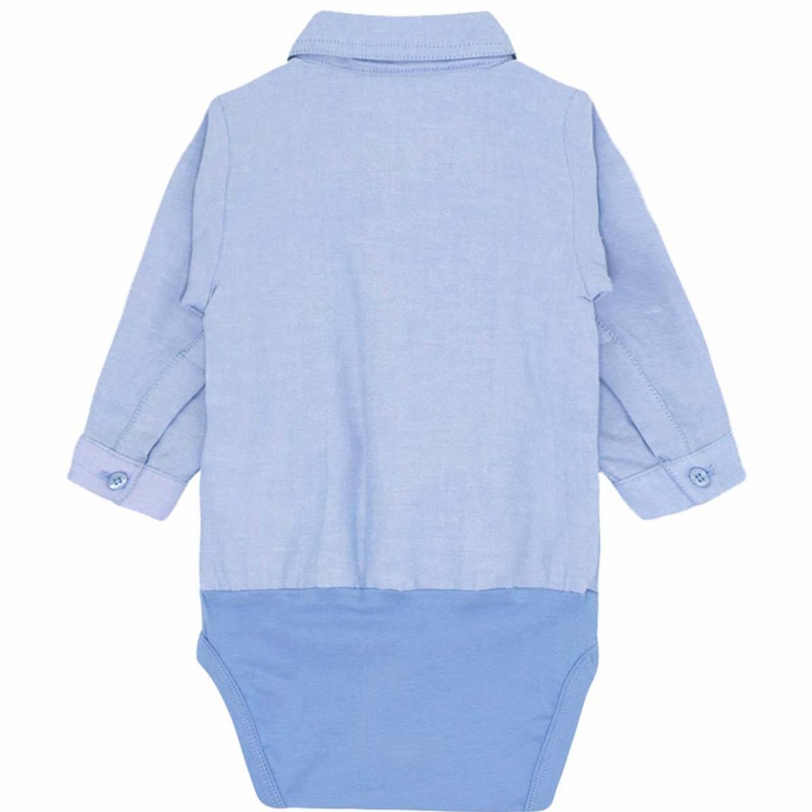 Barneklaer Hust&Claire | Hust & Claire Birger Skjortebody, Light Blue