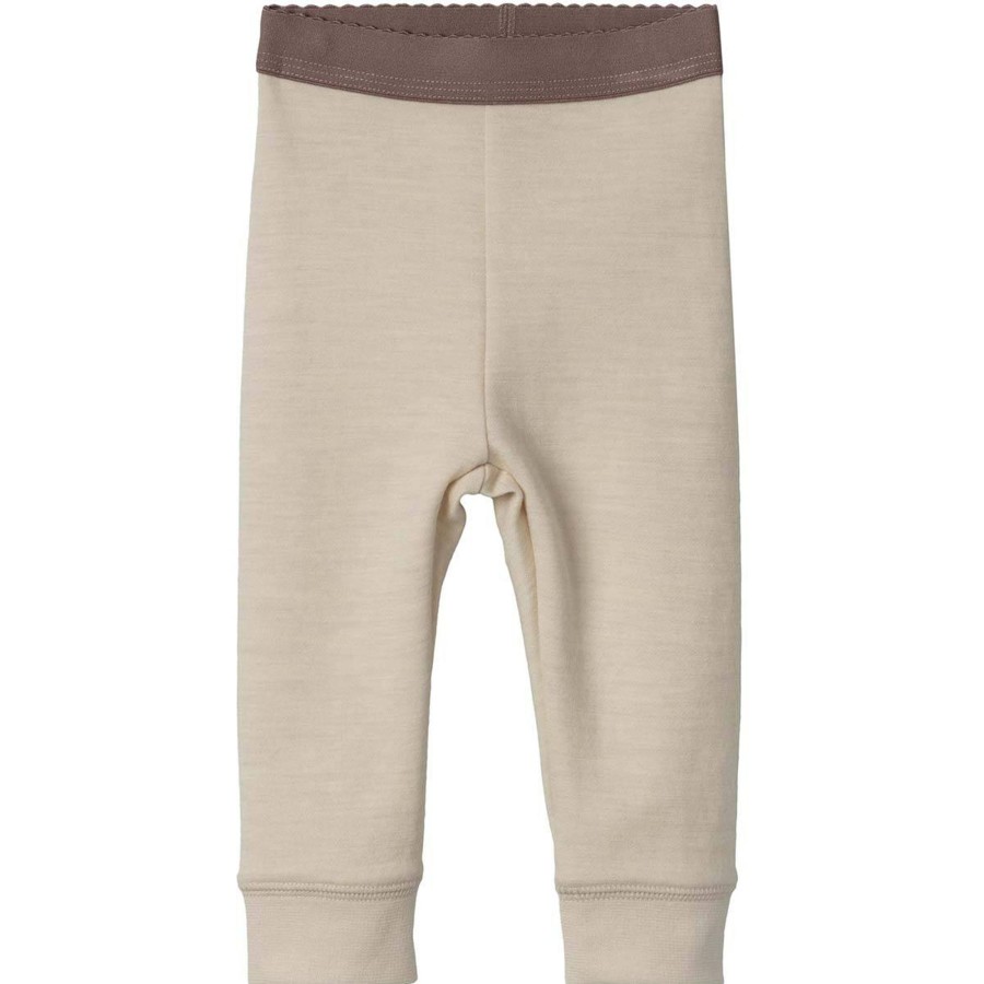 Barneklaer Name It | Name It Wuppo Leggings I Ull/Bomull Smabarn, Moonbeam