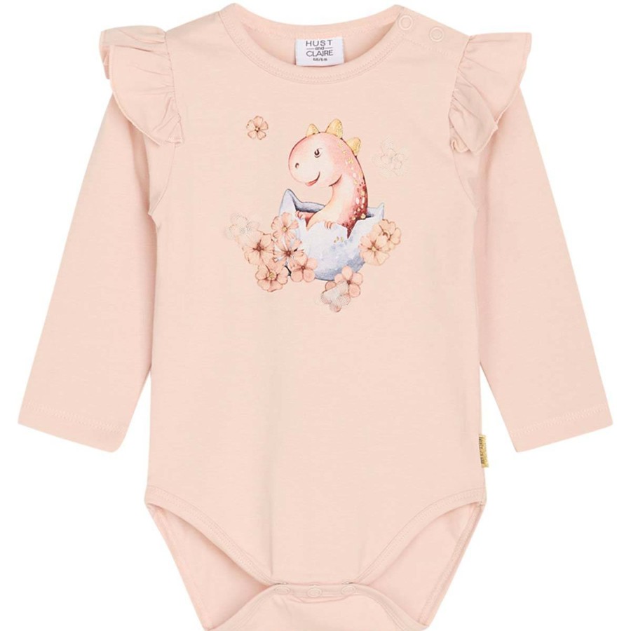 Barneklaer Hust&Claire | Hust & Claire Bri Body M/Dino, Peach Dust