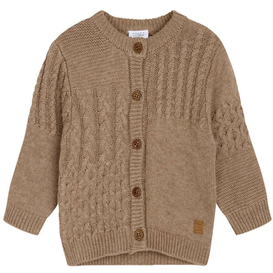 Barneklaer Hust&Claire | Hust & Claire Charli Cardigan Til Baby, Deer Brown Melange