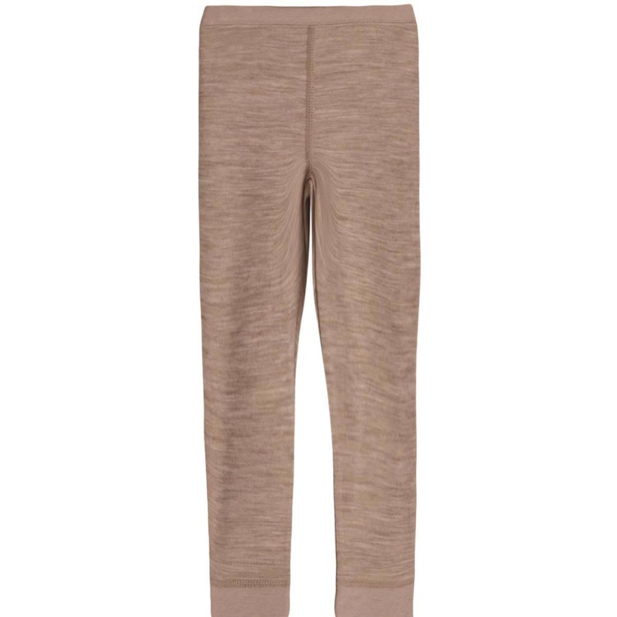 Barneklaer Hust&Claire ull | Hust & Claire Laso Leggings I Ull/Bambus, Biscuit Mel.