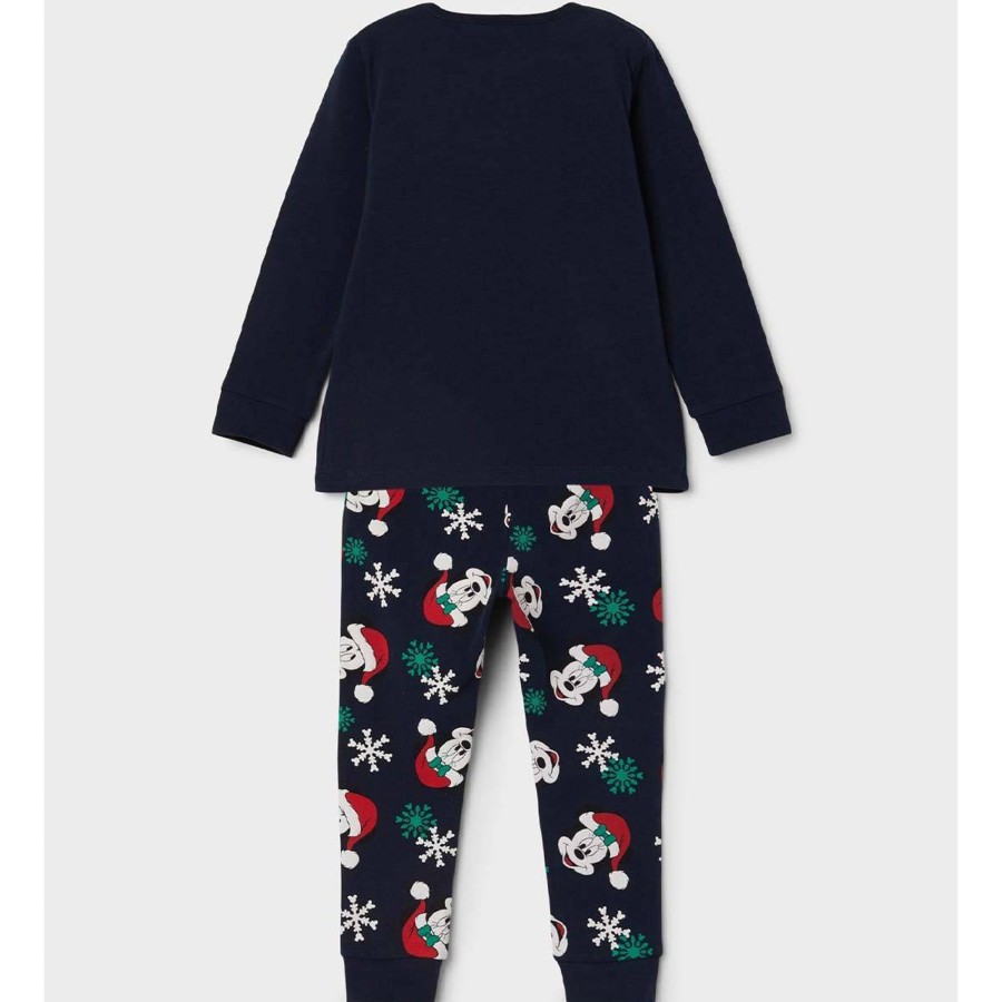 Barneklaer Name It | Name It Opy Mikke Mus Julepyjamas Til Barn, Dark Sapphire