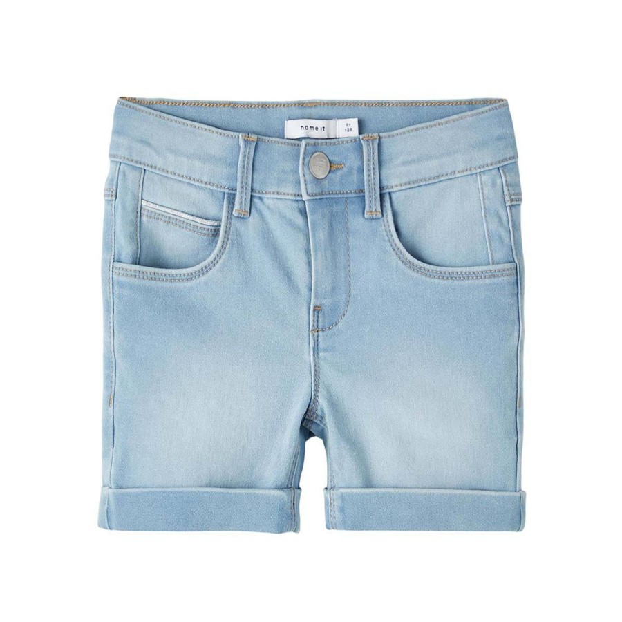 Barneklaer Name It | Name It Salli 8422 Denim Shorts Til Barn, Light Blue Denim