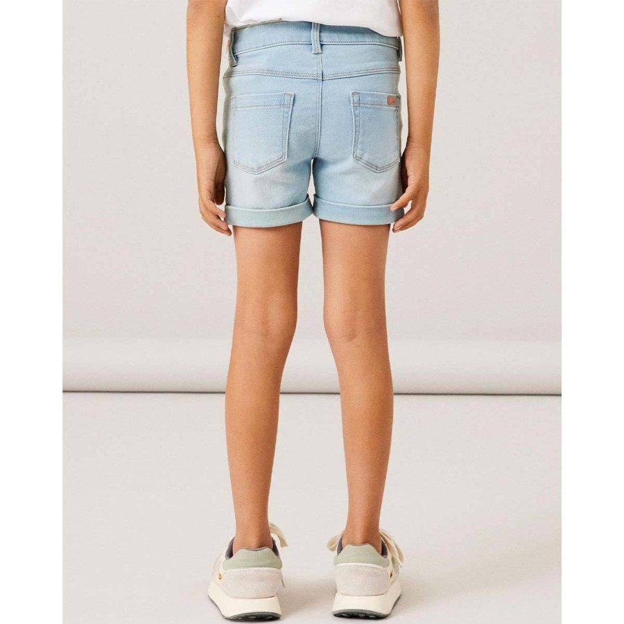 Barneklaer Name It | Name It Salli 8422 Denim Shorts Til Barn, Light Blue Denim