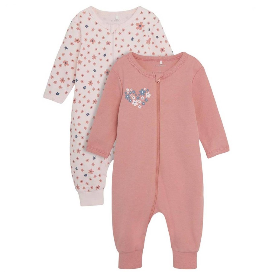 Barneklaer Name It | Name It 2-Pack Pyjamas/Heldress Til Baby, Rosette