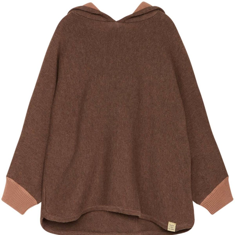 Barneklaer Hust&Claire | Hust & Claire Poppy Poncho Til Barn, Toffee Melange