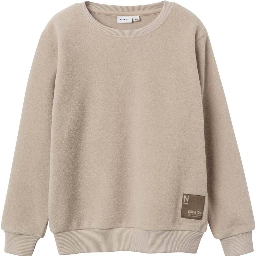 Barneklaer Name It | Name It Tobisse Sweatshirt I Fleece Til Barn, Pure Cashmere