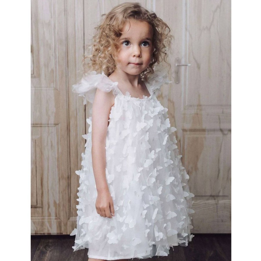 Barneklaer Dolly | Dolly Butterflies Tyllkjole Til Barn, White