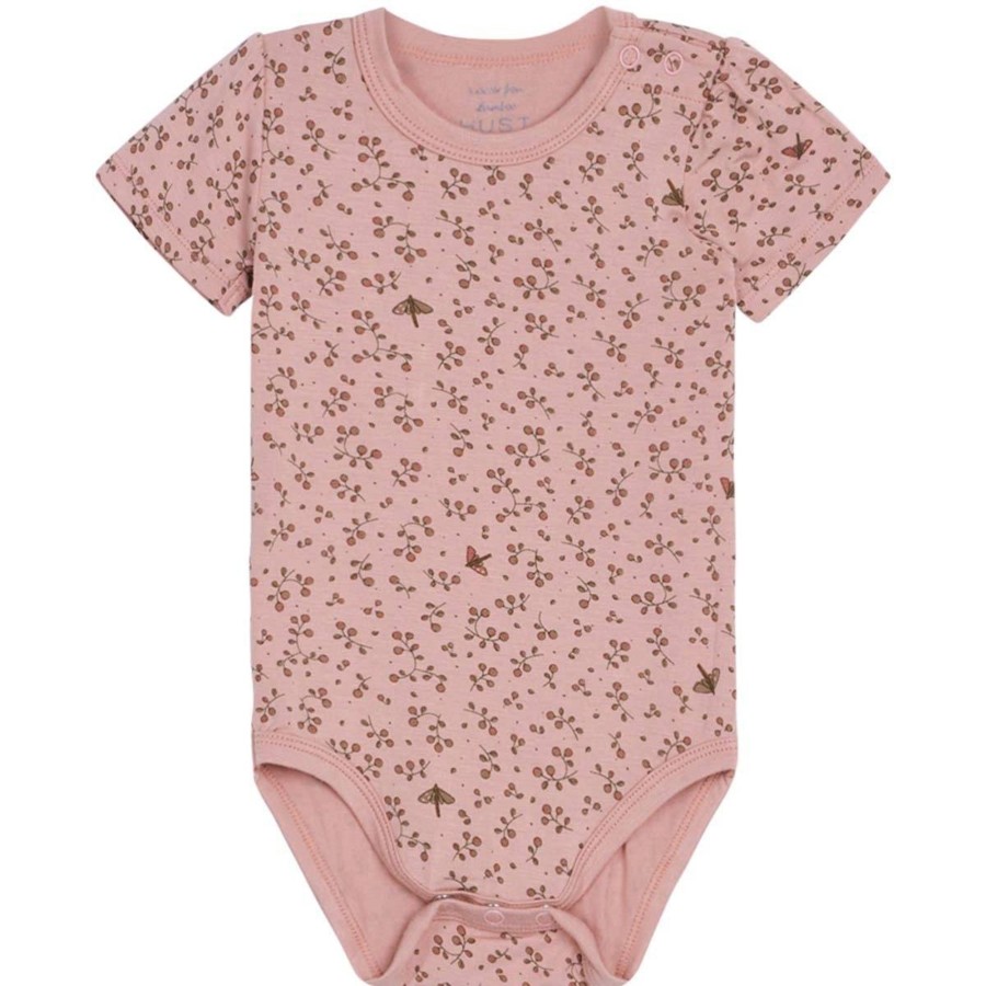 Barneklaer Hust&Claire bambus | Hust & Claire Bonnie Kortermet Body I Bambus, Desert Red