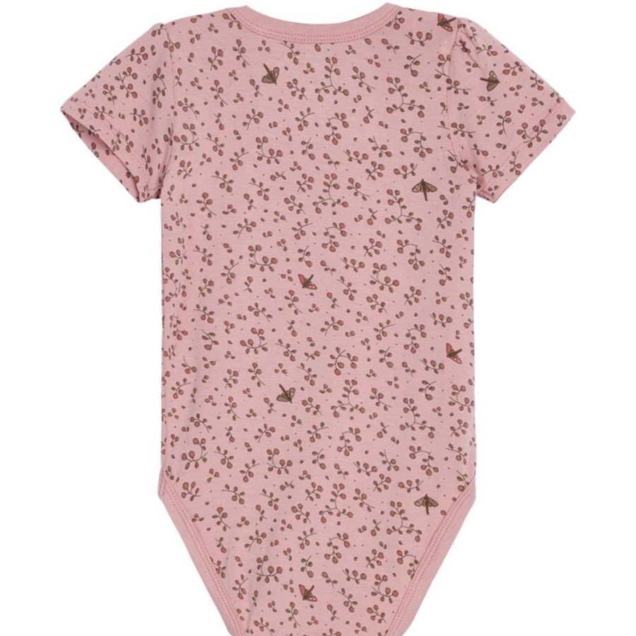 Barneklaer Hust&Claire bambus | Hust & Claire Bonnie Kortermet Body I Bambus, Desert Red