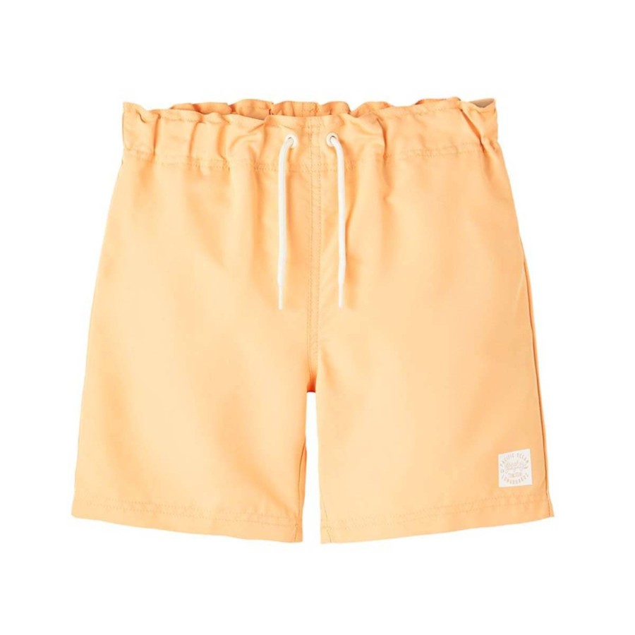 Barneklaer Name It | Name It Zakri Badeshorts Til Barn, Orange Chiffon