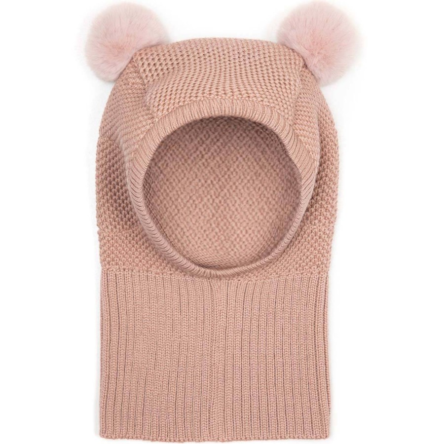 Yttertoy Og Sko Huttelihut | Huttelihut Wooly Balaclava Til Barn, Dusty Rose